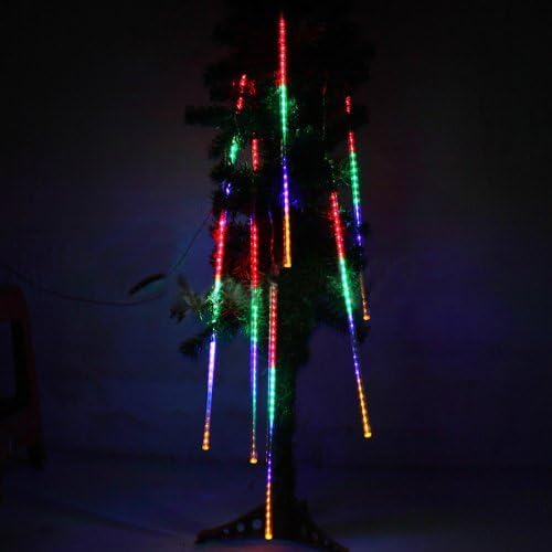 DQDF 50cm 8 Tube 240 Leds RGB LED Waterproof Snowfall Meteor Light Christmas Lights Outdoor 100-240V