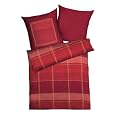 Kaeppel G-003666-02D1-VAKW Bettw�sche 2-teilig Italien Style 135 x 200 cm Satin, Fb. rot