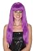 Women's Purple Glamour Costume Party Wig with Bangs - One Size Fits Most