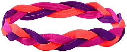 Glam Headbands Non-Slip Fashion-Colored Braided Headband with Silicone Lining
