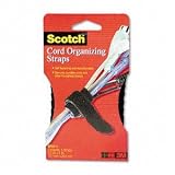 Scotch Cord Organizer Straps, 1/2-inch x 8 Inches, Black (RF8111)