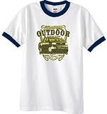 Ford Truck F-150 OUTDOOR ADVENTURES Classic Adult Ringer T-shirt - White/Navy
