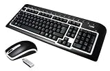 iOne GEMINI Q1 2.4 GHz Long Range Wireless Multimedia Keyboard Mouse Combo 33 ft