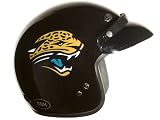 Brogies Bikewear Black XX-Large NFL Jacksonville Jaguars Motorcycle Three Quarter Helmet