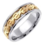 7mm 14K Gold Celtic Wedding Band