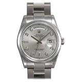 Rolex Oyster Perpetual Day-Date 18kt White Gold Mens Watch 118209SDO by Rolex