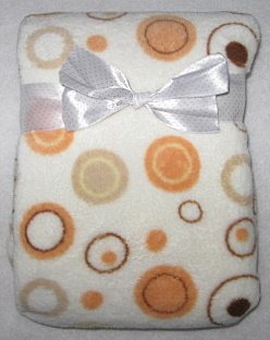Baby Gear Orange and Brown Dots and Circles Baby Blanket