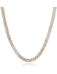 Anne Klein Crystal Glass Tubular Pave Collar Necklace, 16"