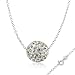 Unique Sterling Silver Chain and Swarovski Cubic Zirconia Crytals Round Ball Necklace