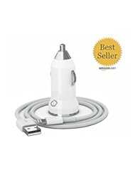 Wireless: Optionz Car Charger + 3.4ft Apple USB to Lightning Cable for iOS 7 Apple Lightning Compatible (iOS 7 Compatible) Adapter Designed to Sync and Charge iPhone 5, iPhone 5S, iPhone 5C, iPad Mini, iPad Mini 2, iPad Air, iPad 4th Generation, iPod Nano (7th Generation), iPod Touch (5th Generation 16GB, 32GB, 64GB) - Optionz