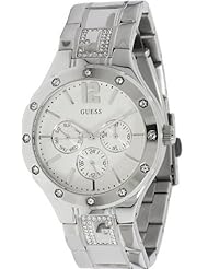 Guess U13612L1 Stainless Steel Crystal Silver Tone Multi Function Women Watch New