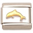 Dolphin Italian Charm Gold Plated 9mm