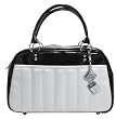 Lux de Ville SIN CITY MOTOR TOTE- White and Black Lux de Ville SIN CITY MOTOR TOTE- White and Black