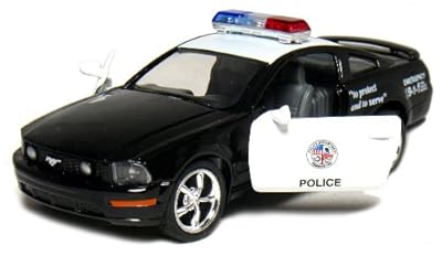 12 pcs in Box: 5" 2006 Ford Mustang GT Police 1:38 Scale (Black/White)