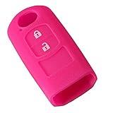 スマートキーケース マツダ cx-3 デミオ アテンザ CX 5 プレマシー スマピカ 夜光 k6 【ピンク】
