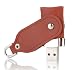 Leather USB 2.0 High Speed Flash Pen Drive Disk Memory Stick with Keyring Supports Windows and Mac O