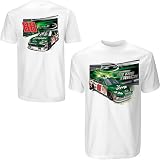 Dale Earnhardt Jr. #88 AMP New Energy On The Track White Mens T Shirts