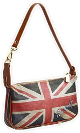 S-BBG(TM) Women Ladies' PVC Leather Map Printing US Flag Shoulder Bag Crossbody Satchel Bag Small Purse uk flag