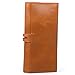 Jack&Chris Women's Genuine Leather Organizer Wallet Card Case Purse, WBXH053 (Brown)