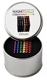 Magnet Balls Rainbow Edition: The Original 216 Pc Magnetic Rare Earth Magnet Puzzle in Collector Tin (5mm)