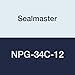 Sealmaster NPG-34C-12 Protected Screw Take-Up Unit, Style "G", Set Screw Locking Collar, Contact Seals, 2-1/8" Bore , 12" Travel, 27-1/4" x 3" Bolt Hole Spacing