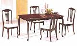 Cherry Veneer Queen Anne Dining Table