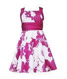 Rare Editions Girls 7-16 Shantung Floral Dress