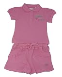 Bright Bots Baby Girls Cotton Pique Polo Top and Short Set in Pink size 2-3 years