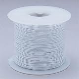 White Elastic Cord 100yd - Medium