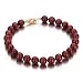 Cranberry Freshwater Cultured Pearl Bracelet, 14k Yellow Gold Fishhook Clasp, 6-7mm AA+ Quality Pearls, 7 Inch Bracelet