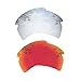Dynamix Polarized Replacement Lenses for Oakley Flak 2.0 XL - Multiple Options (Titanium + Fire Red, Polarized Enhanced)