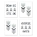 Sweet Jojo Designs Grey, Navy Blue and Mint Woodland Arrow Wall Art Prints Room Decor for Baby, Nursery, and Kids for Mod Arrow Collection - Set of 4 - Dream Big Little One
