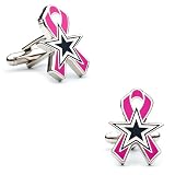 Dallas Cowboys Breast Cancer Awareness Cufflinks By Cufflinks Inc
