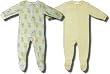 Calvin Klein 2 for 1 Soft Yellow and Ducks Blanket Sleepers for Infant Girls - ON SALE
