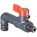 Asahi America Labcock PVC Ball Valve, Elbow, Unibody, Lever, 1/4" NPT Male X 0.63 OD Elbow