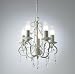 Lydia chandelier - 5 light - cream finish with faceted glass drops
