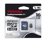 Toshiba microSDHC 16GB　Class4 SD変換アダプター付属 東芝 クラス4 海外向パッケージ品