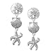 Sterling Silver Seashell Dangle Earrings title=