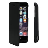 ハヤブサモバイル iPhone6 4.7用 大容量5700mAh レザーカバー付き モバイルバッテリー内蔵ケース [黒 ブラック][イヤホン延長ケーブルと日本語取扱説明書付]