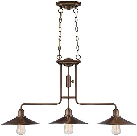 Newbury Station Island Pendant with Old Satin Brass