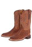 Lucchese 'TX1268' Crocodile Cowboy Boots Mens - Tan