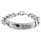 NFL New England Patriots Steel Link ID Bracelet