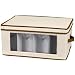 Kitchen & Housewares : Household Essentials 540 Glass-Stemware Storage Chest for Goblet-Style Stemware, Tan
