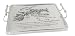 America Retold Brusset Etched Antique Nickel Rectangular Tray