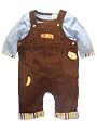 Monkey 2pc Overall Outfit by Baby Essentials - Brown - 6 Mths