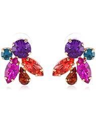 Betsey Johnson "Carnival" Crystal Cluster Stud Earrings