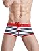 SEOBEAN Mens Low Rise Sexy Stripes Swimwear Boxer Brief Trunks