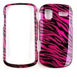 PINK/BLACK ZEBRA PRINT DESIGN CELL PHONE COVER FOR SAMSUNG FOCUS I917