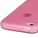 Fosmon DURA-CANDY Glossy Series (Frost Matte Inside) Ultra SLIM-Fit Case Flexible TPU Cover for New Apple iPhone 5C (2013) - Glossy Pink