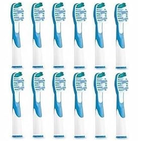 TECHEALTH 12 SONIC TOOTHBRUSH REPLACEMENT REFILL HEADS (NOT FOR SONIC SLIM MODELS) GENERIC COMPATIBLE WITH ORAL B (VALUE PACK OF 12) COMPATIBLES